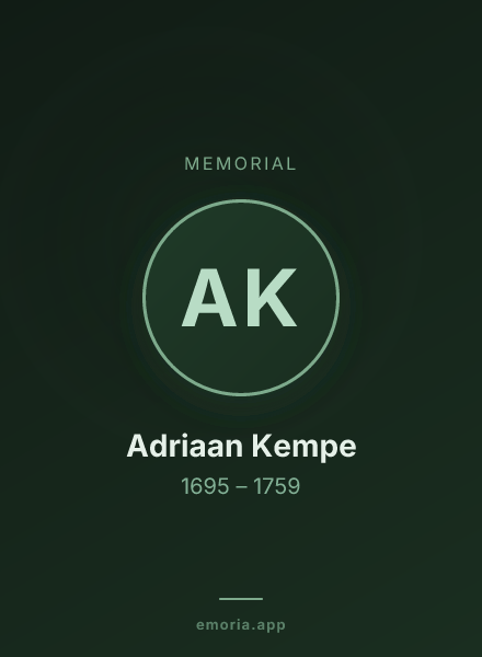 Memorial portrait of Adriaan Kempe