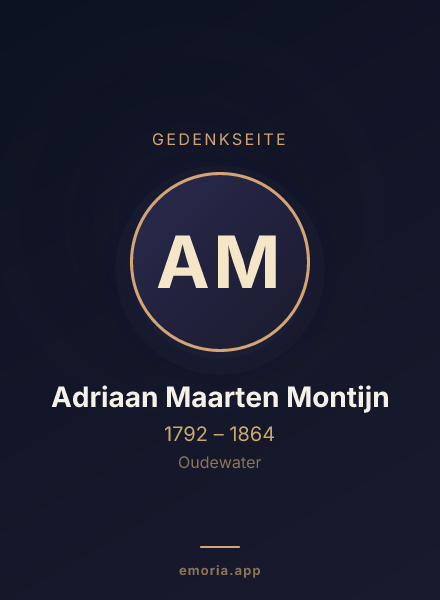Gedenkportrait von Adriaan Maarten Montijn
