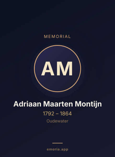 Memorial portrait of Adriaan Maarten Montijn