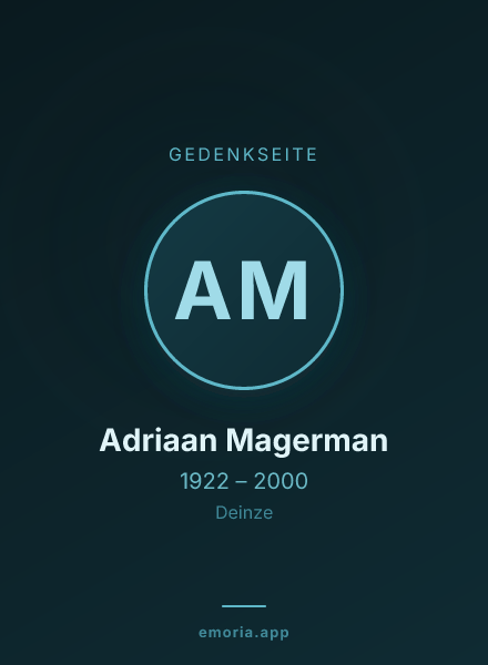 Gedenkportrait von Adriaan Magerman
