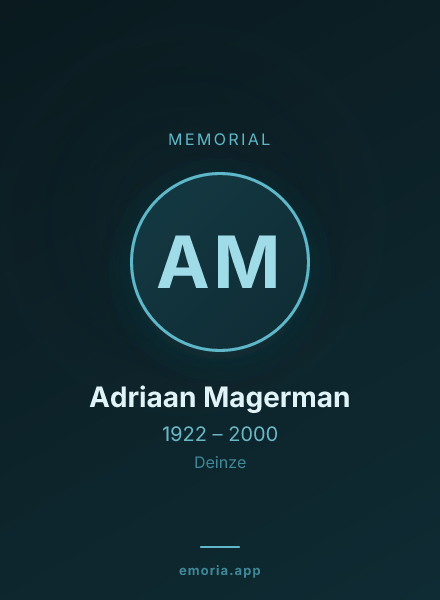 Memorial portrait of Adriaan Magerman