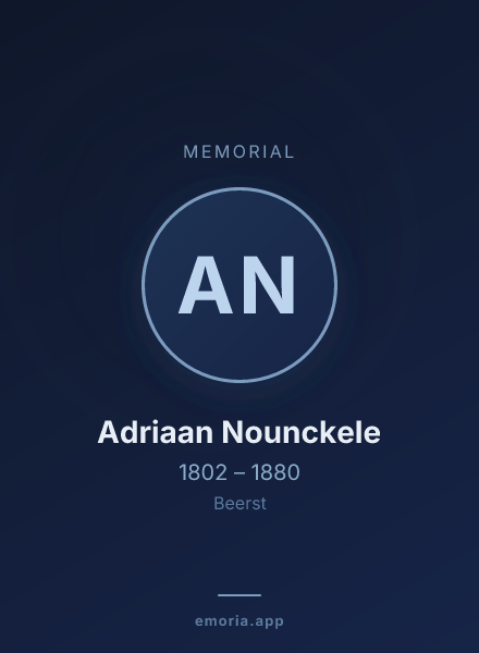 Memorial portrait of Adriaan Nounckele