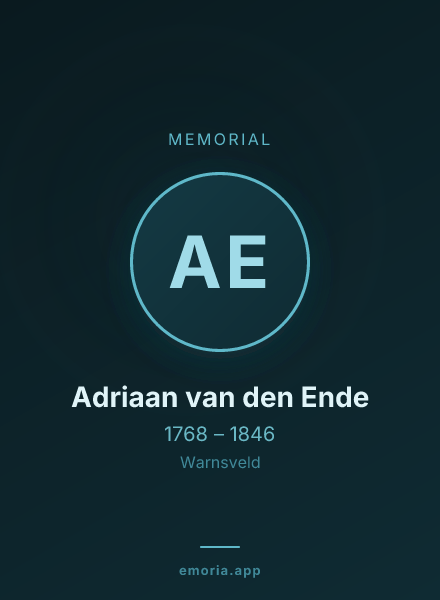 Memorial portrait of Adriaan van den Ende