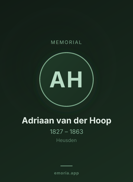 Memorial portrait of Adriaan van der Hoop