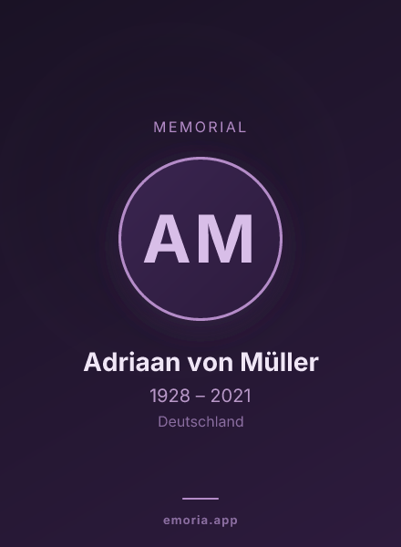 Memorial portrait of Adriaan von Müller