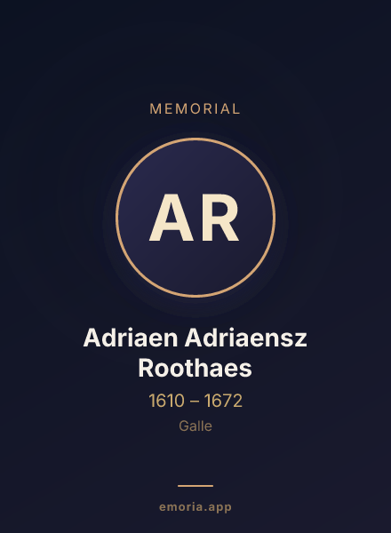 Memorial portrait of Adriaen Adriaensz Roothaes