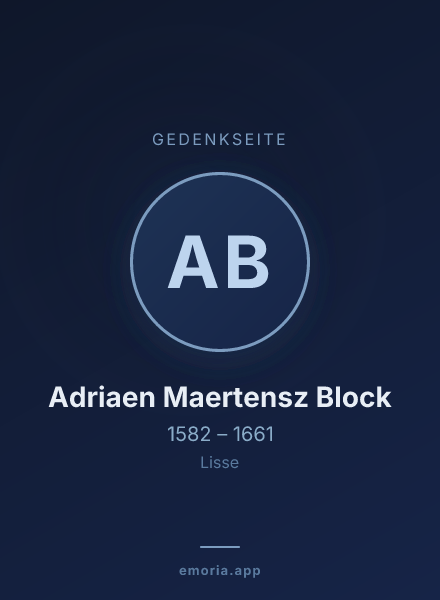 Gedenkportrait von Adriaen Maertensz Block