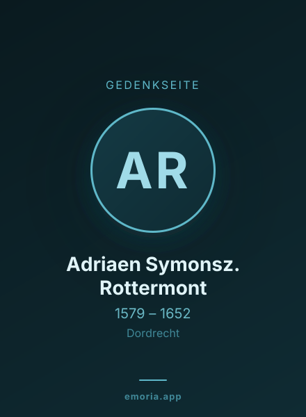Gedenkportrait von Adriaen Symonsz. Rottermont