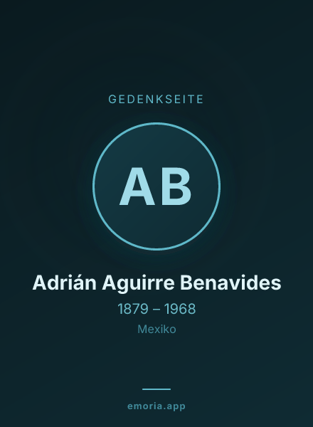 Gedenkportrait von Adrián Aguirre Benavides