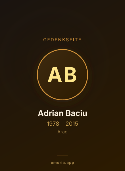 Gedenkportrait von Adrian Baciu