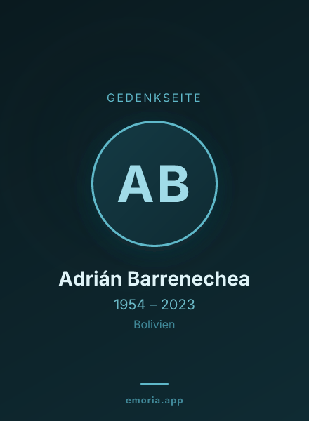 Gedenkportrait von Adrián Barrenechea