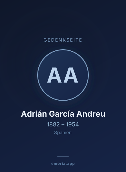 Gedenkportrait von Adrián García Andreu