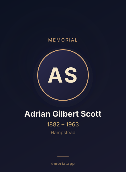 Memorial portrait of Adrian Gilbert Scott