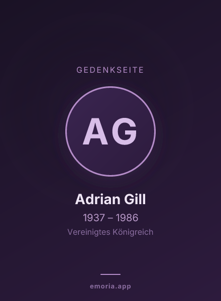 Gedenkportrait von Adrian Gill