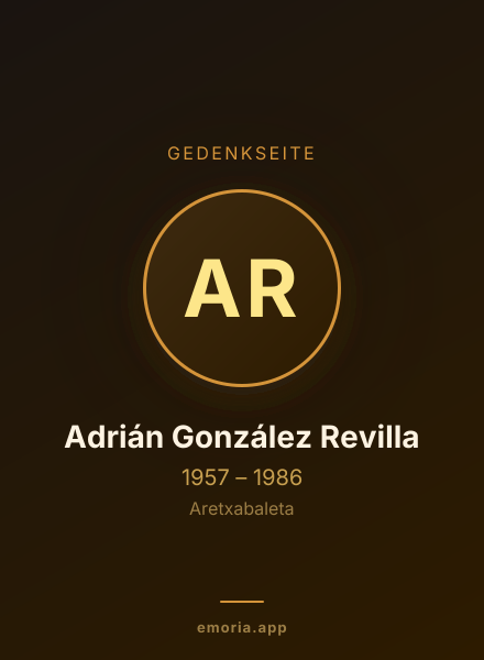 Gedenkportrait von Adrián González Revilla