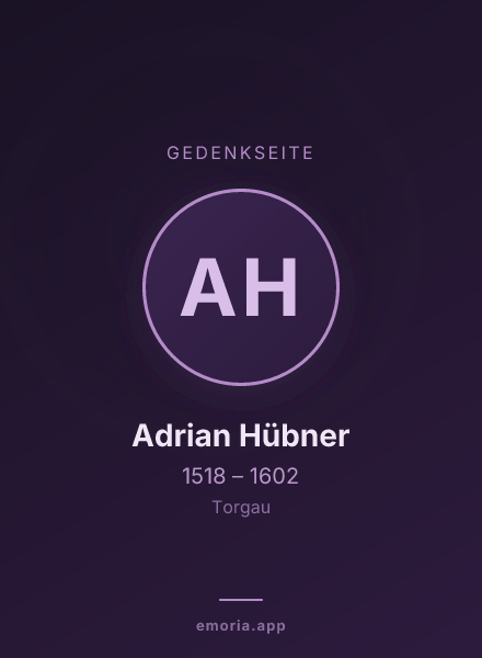 Gedenkportrait von Adrian Hübner