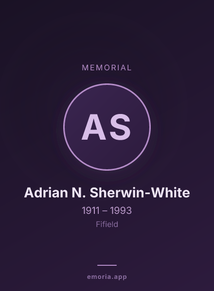 Memorial portrait of Adrian N. Sherwin-White