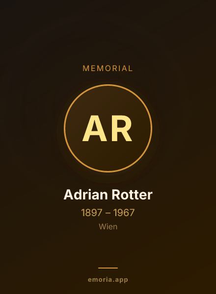 Memorial portrait of Adrian Rotter