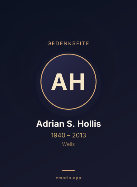 Gedenkportrait von Adrian S. Hollis