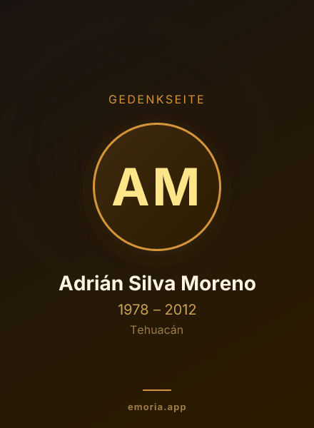 Gedenkportrait von Adrián Silva Moreno