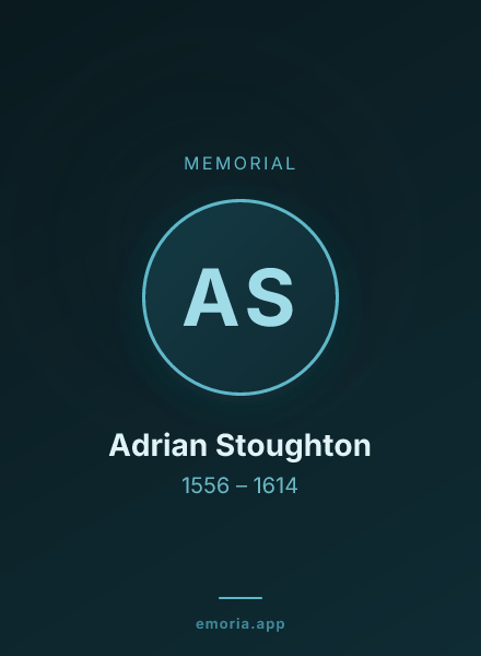 Memorial portrait of Adrian Stoughton