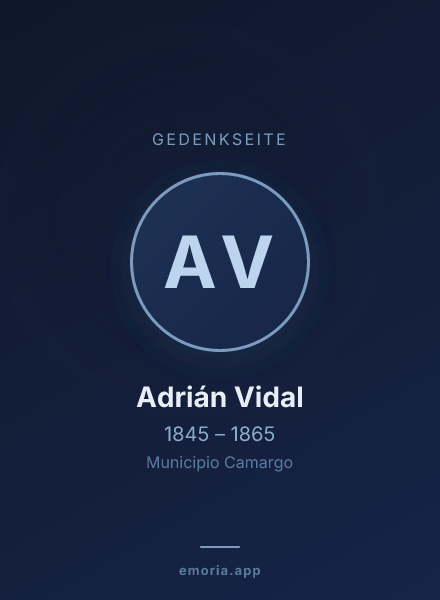 Gedenkportrait von Adrián Vidal