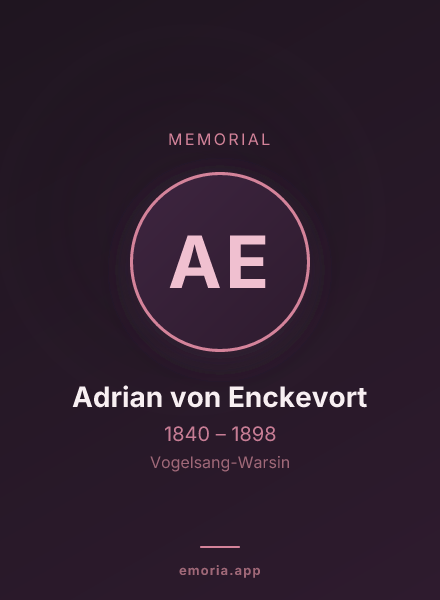 Memorial portrait of Adrian von Enckevort