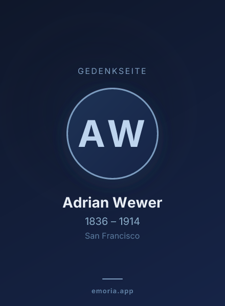 Gedenkportrait von Adrian Wewer