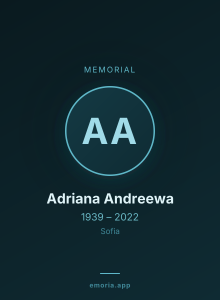 Memorial portrait of Adriana Andreewa
