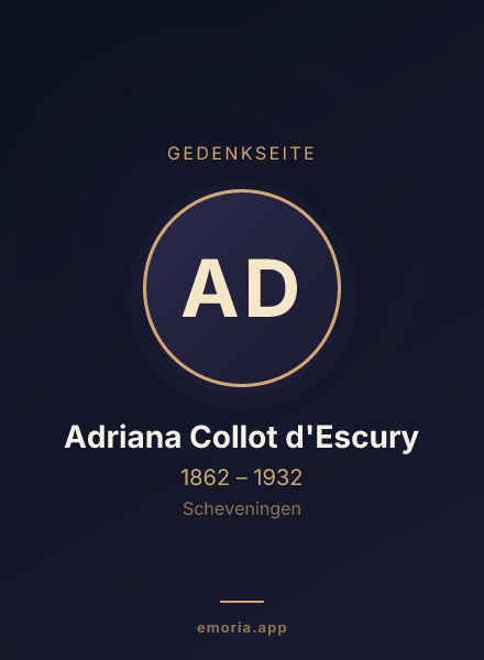 Gedenkportrait von Adriana Collot d'Escury