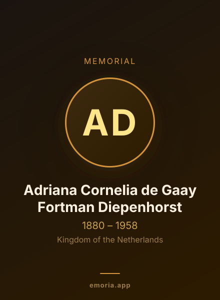 Memorial portrait of Adriana Cornelia de Gaay Fortman Diepenhorst