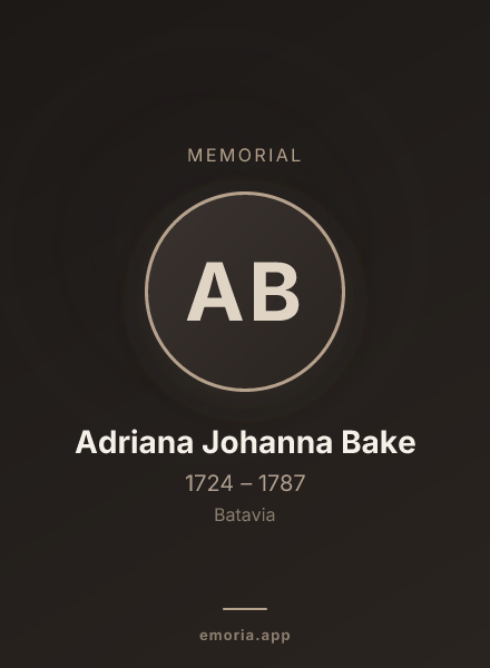 Memorial portrait of Adriana Johanna Bake