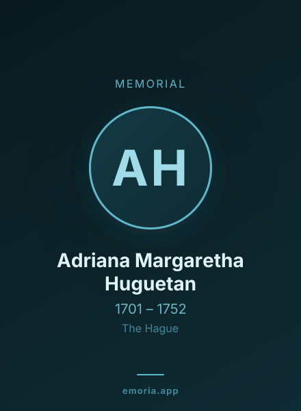 Memorial portrait of Adriana Margaretha Huguetan