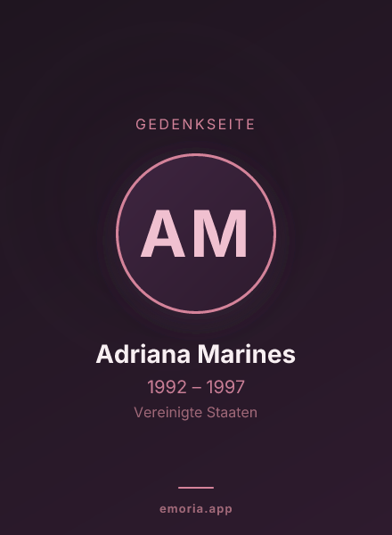 Gedenkportrait von Adriana Marines