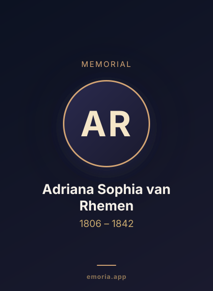 Memorial portrait of Adriana Sophia van Rhemen