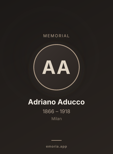 Memorial portrait of Adriano Aducco