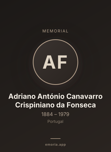 Memorial portrait of Adriano António Canavarro Crispiniano da Fonseca