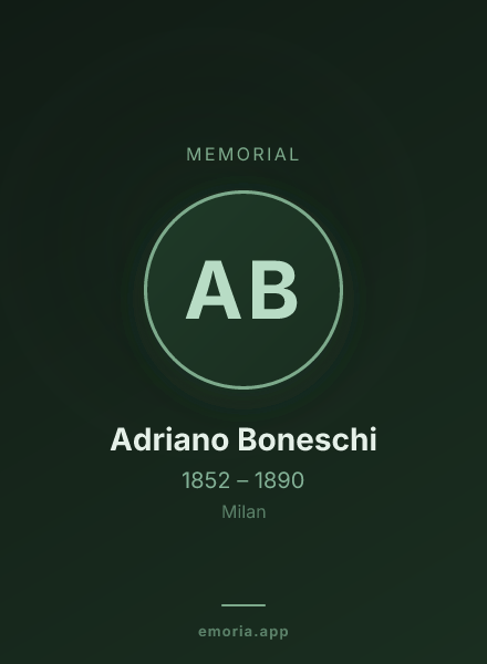 Memorial portrait of Adriano Boneschi
