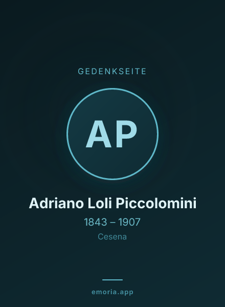 Gedenkportrait von Adriano Loli Piccolomini