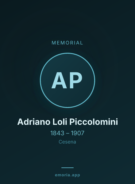 Memorial portrait of Adriano Loli Piccolomini