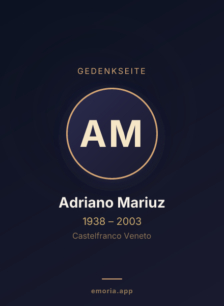 Gedenkportrait von Adriano Mariuz