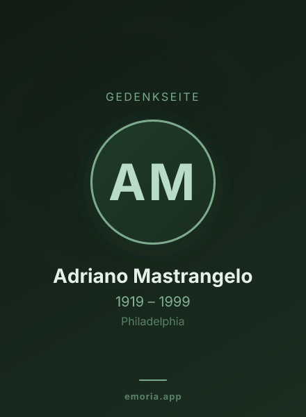 Gedenkportrait von Adriano Mastrangelo