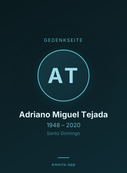 Gedenkportrait von Adriano Miguel Tejada