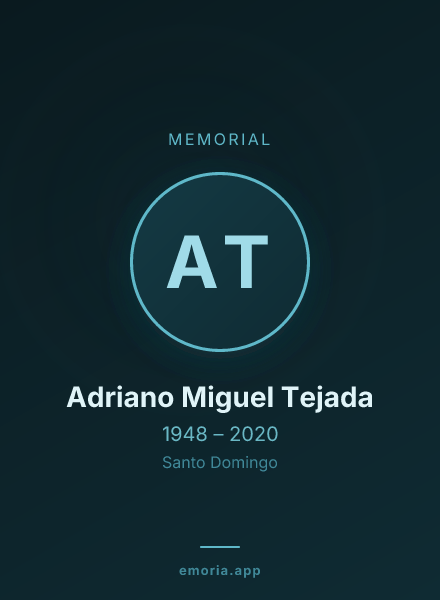 Memorial portrait of Adriano Miguel Tejada