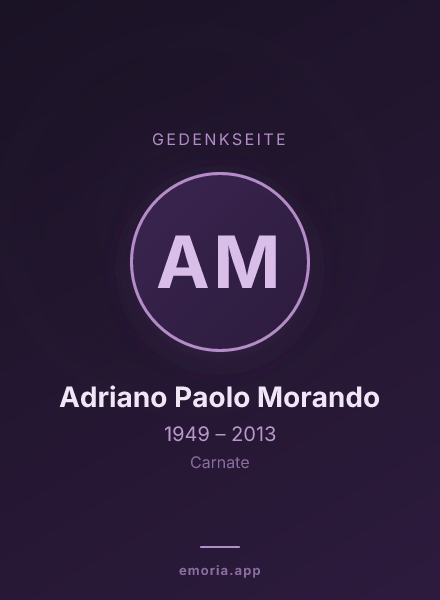 Gedenkportrait von Adriano Paolo Morando