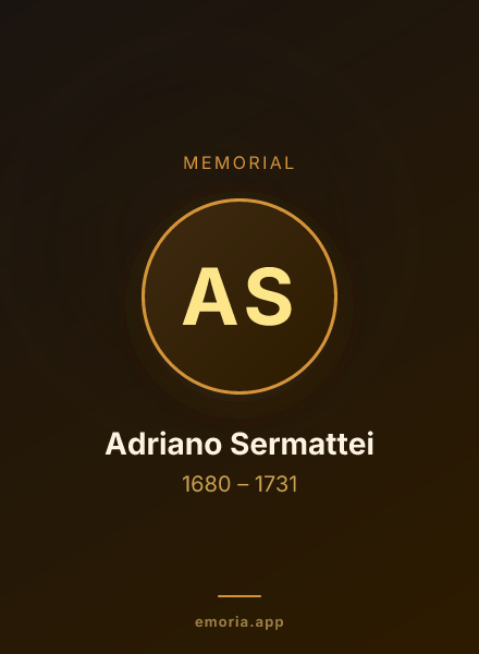 Memorial portrait of Adriano Sermattei