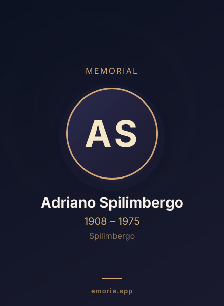 Memorial portrait of Adriano Spilimbergo
