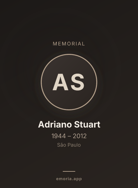 Memorial portrait of Adriano Stuart