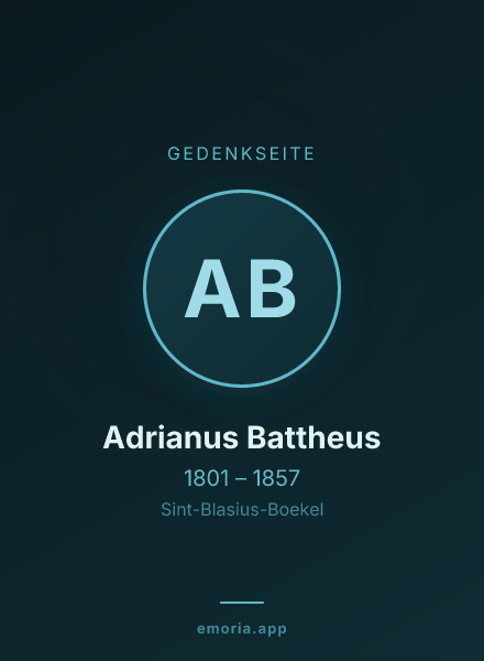 Gedenkportrait von Adrianus Battheus