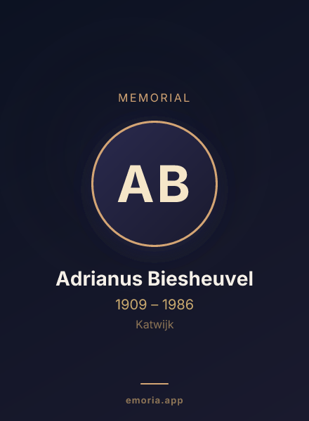 Memorial portrait of Adrianus Biesheuvel